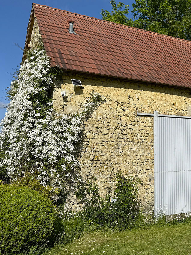 Grange en pierres à aménager en gîte, atelier ou espace de vie en pleine campagne du Perche.